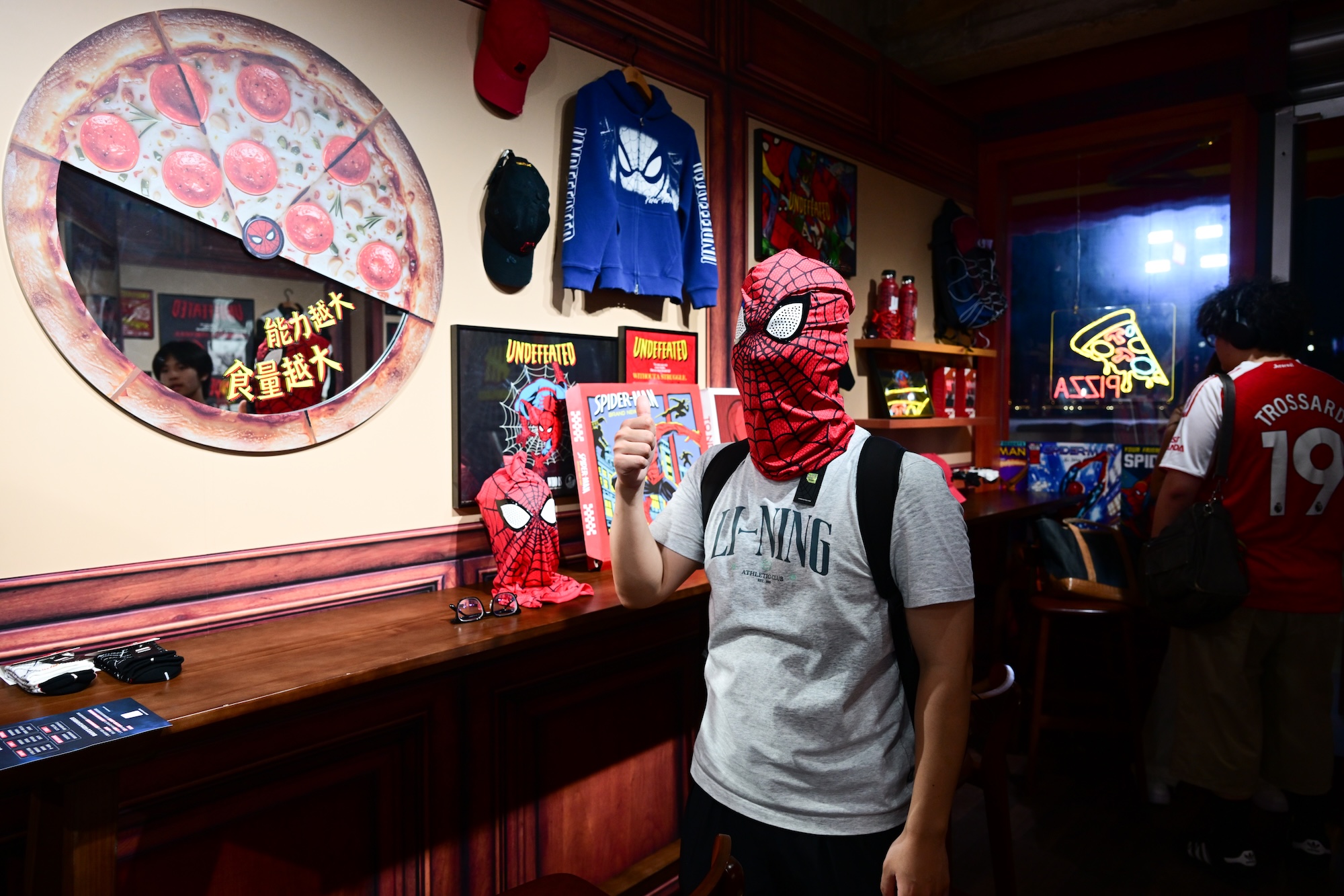 A Spider-Man-themed pop-up experience, running through August 16, is pictured in Shanghai on July 23, 2026. /IC