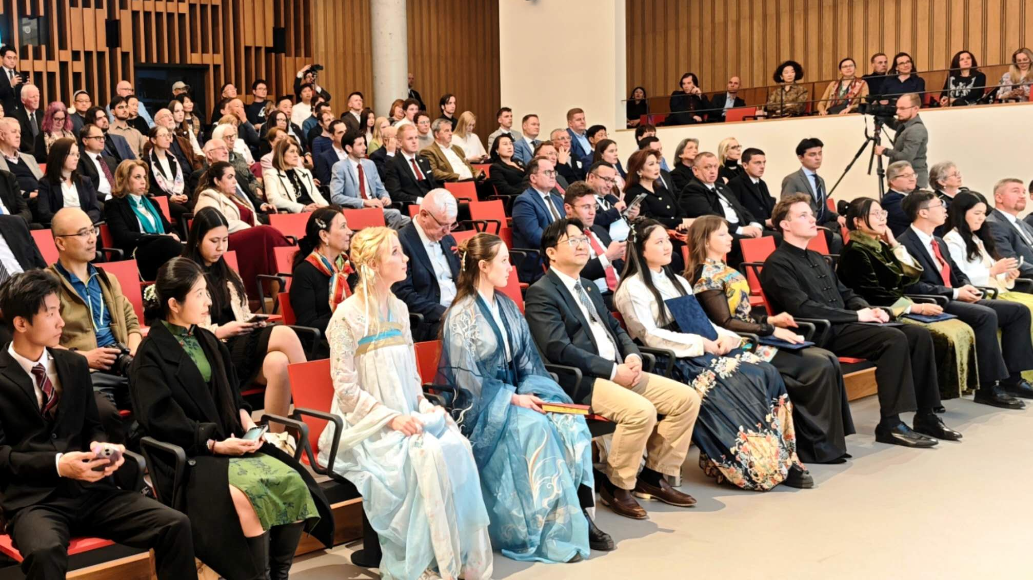 The opening ceremony of International Chinese Language Day, as well as the 2026 Chinese Film Festival was held at the Slovak National Gallery in Bratislava, capital of Slovakia, April 10, 2026. /The Chinese Embassy in Slovakia
