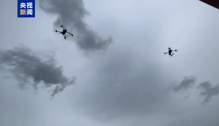 Drone swarm is deployed for observation of Typhoon Noul in Shenzhen, Guangdong Province, south China, July 26, 2026. /China Media Group