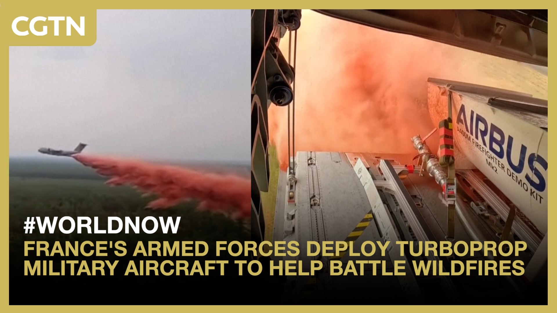 France's armed forces deploy turboprop military aircraft to help battle wildfires