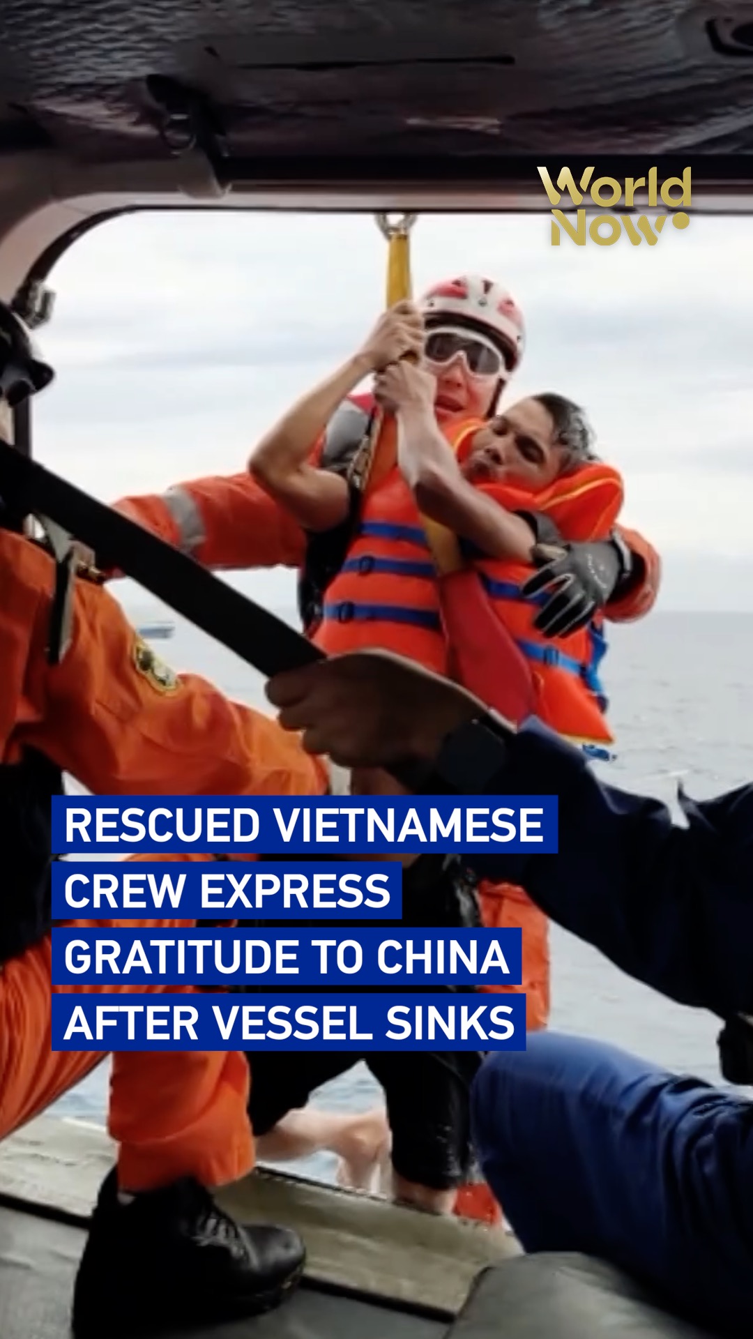 Rescued Vietnamese crew express gratitude to China after vessel sinks