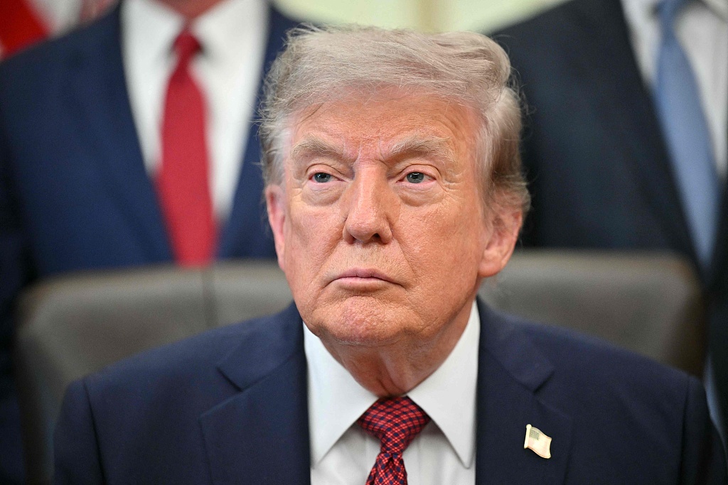 US President Donald Trump is seen in the Oval Office of the White House in Washington, DC, July 24, 2026. /VCG