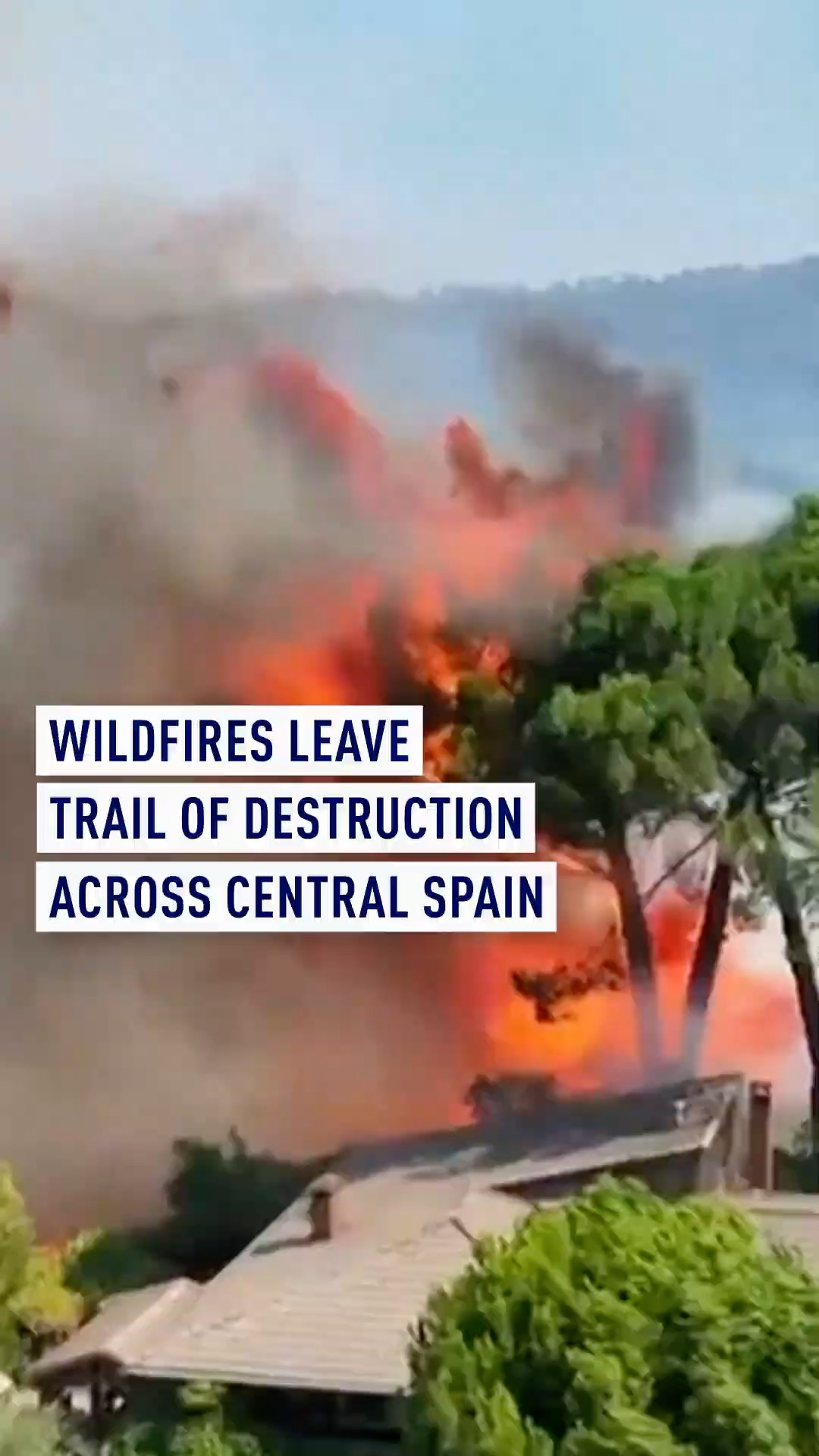 Wildfires leave trail of destruction across central Spain