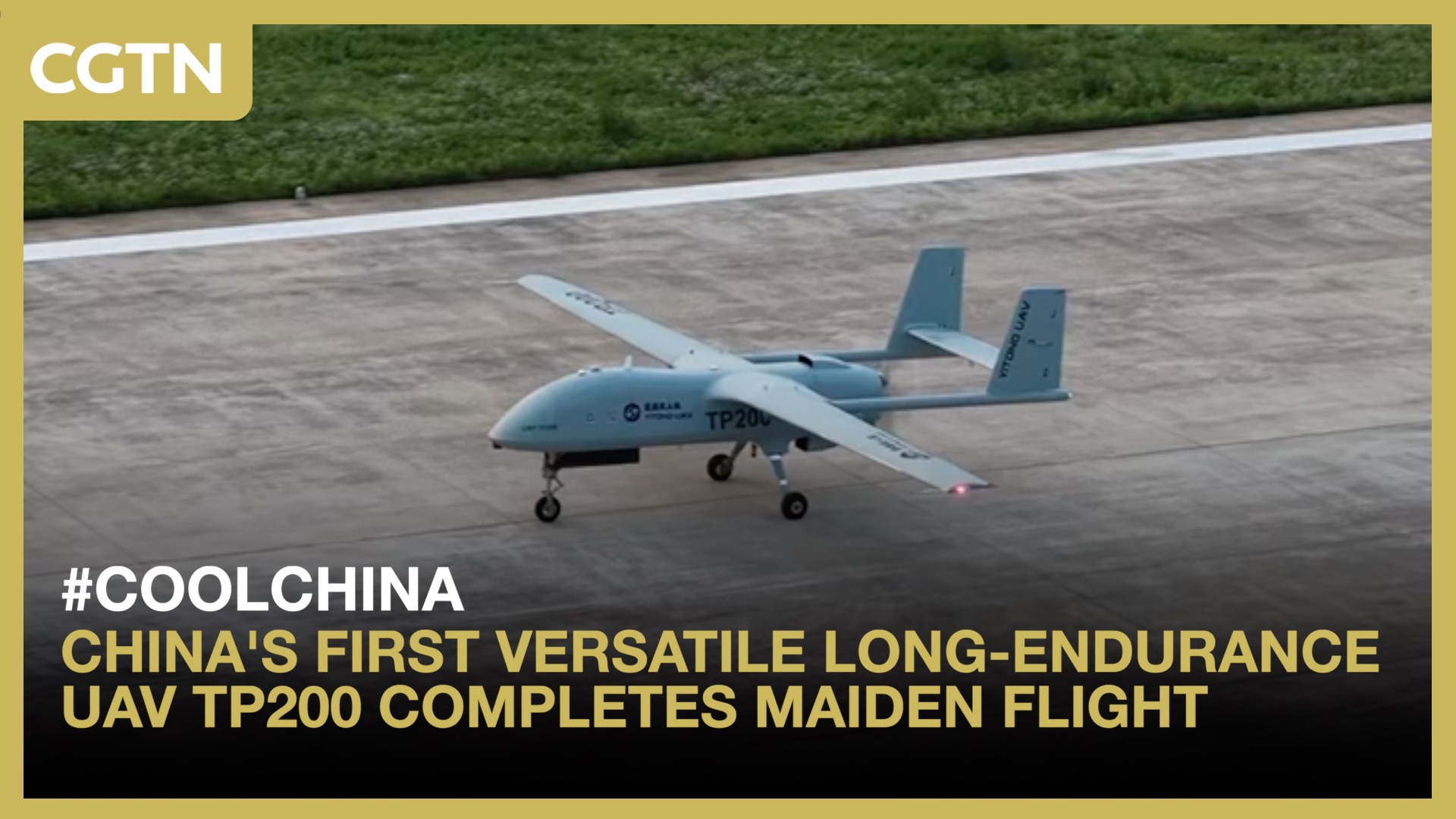 China's first versatile long-endurance UAV TP200 completes maiden flight