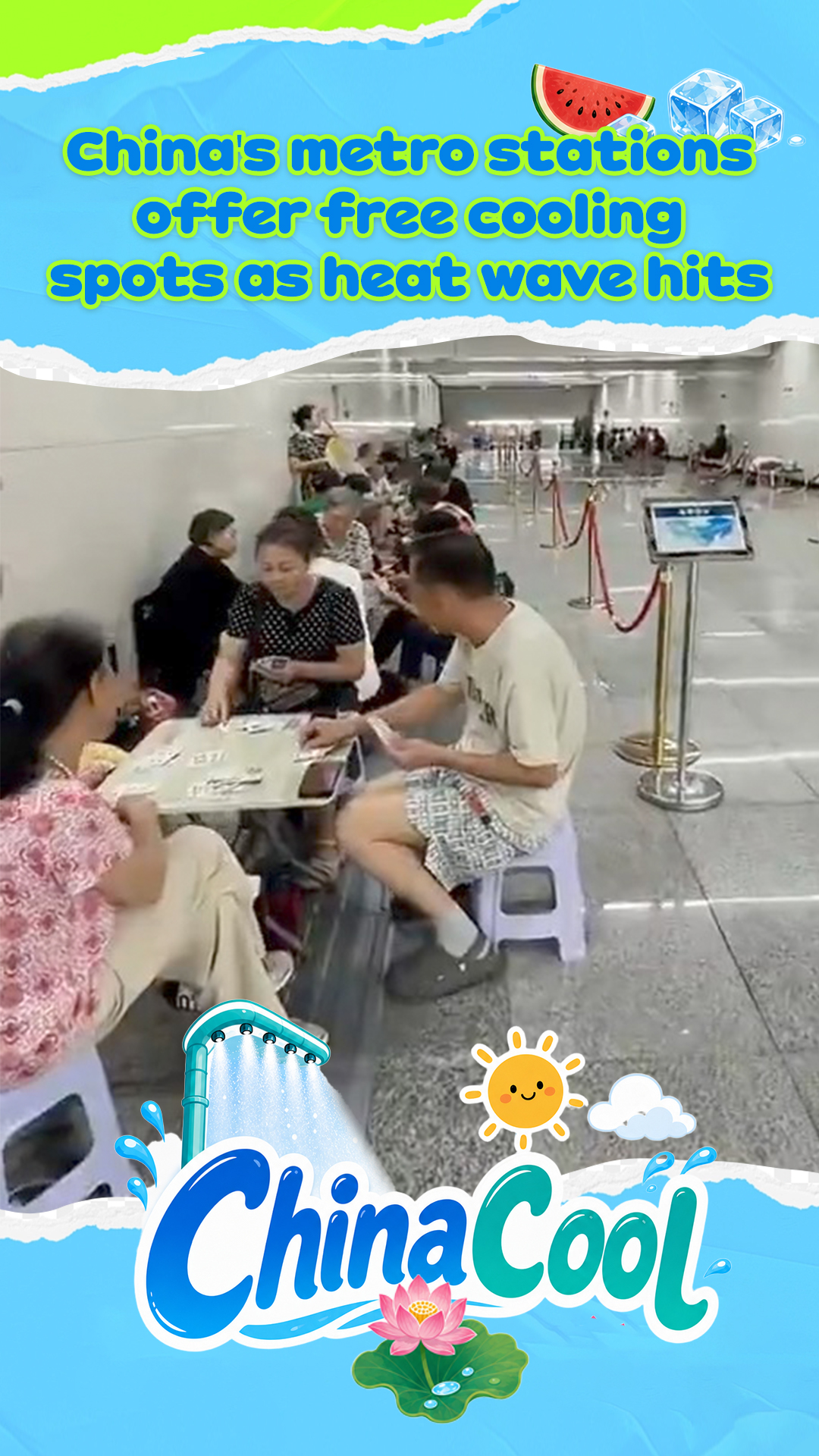 China's metro stations offer free cooling spots as heat wave hits