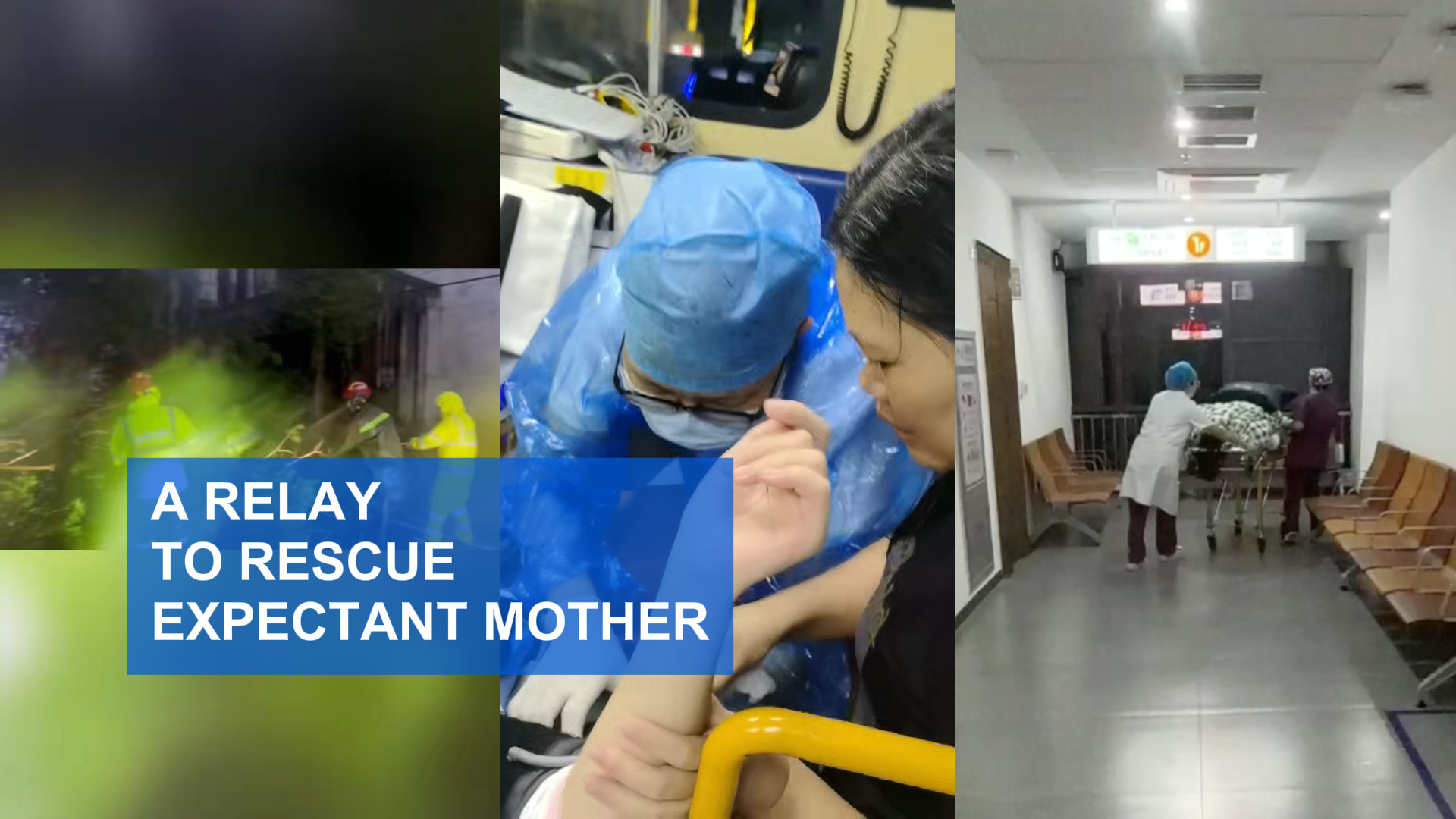 Typhoon Noul: China emergency crews clear road for pregnant woman