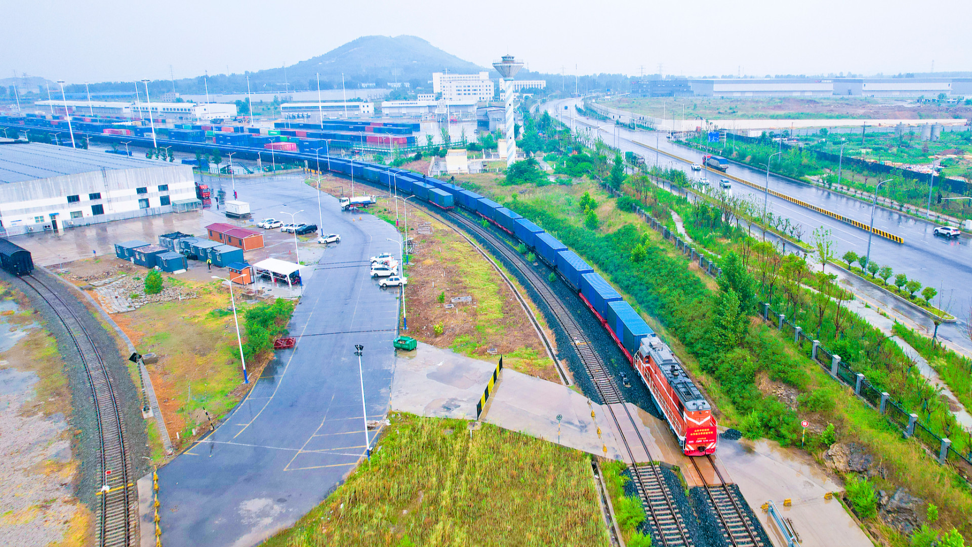 A China Railway Express customized train departs from Linyi, east China's Shandong Province, June 29, 2026. /VCG