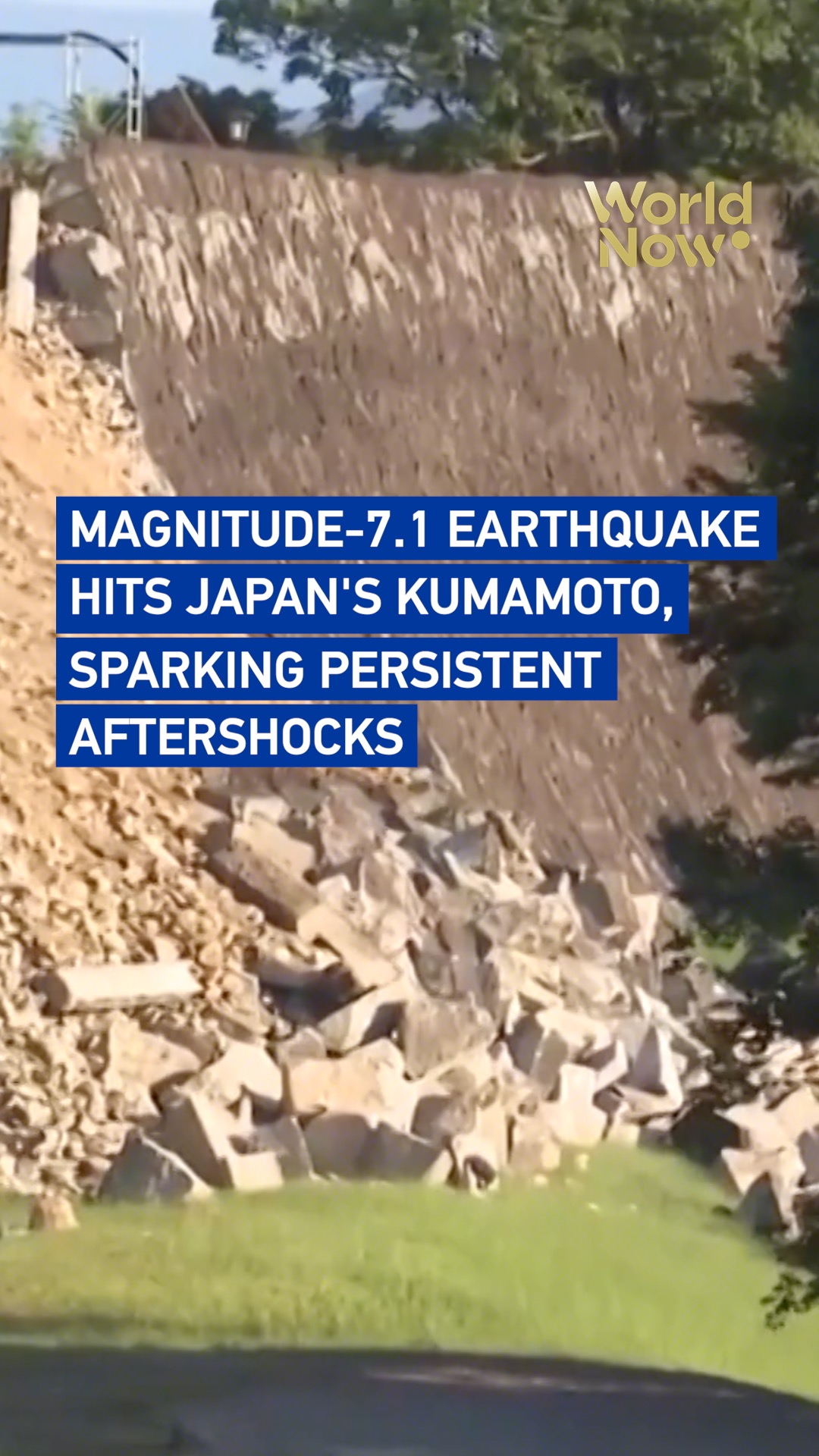 Strong quake hits Japan's Kumamoto, sparking persistent aftershocks