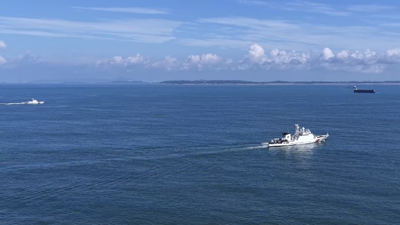 Fujian coast guard conducts routine patrols in waters near Kinmen