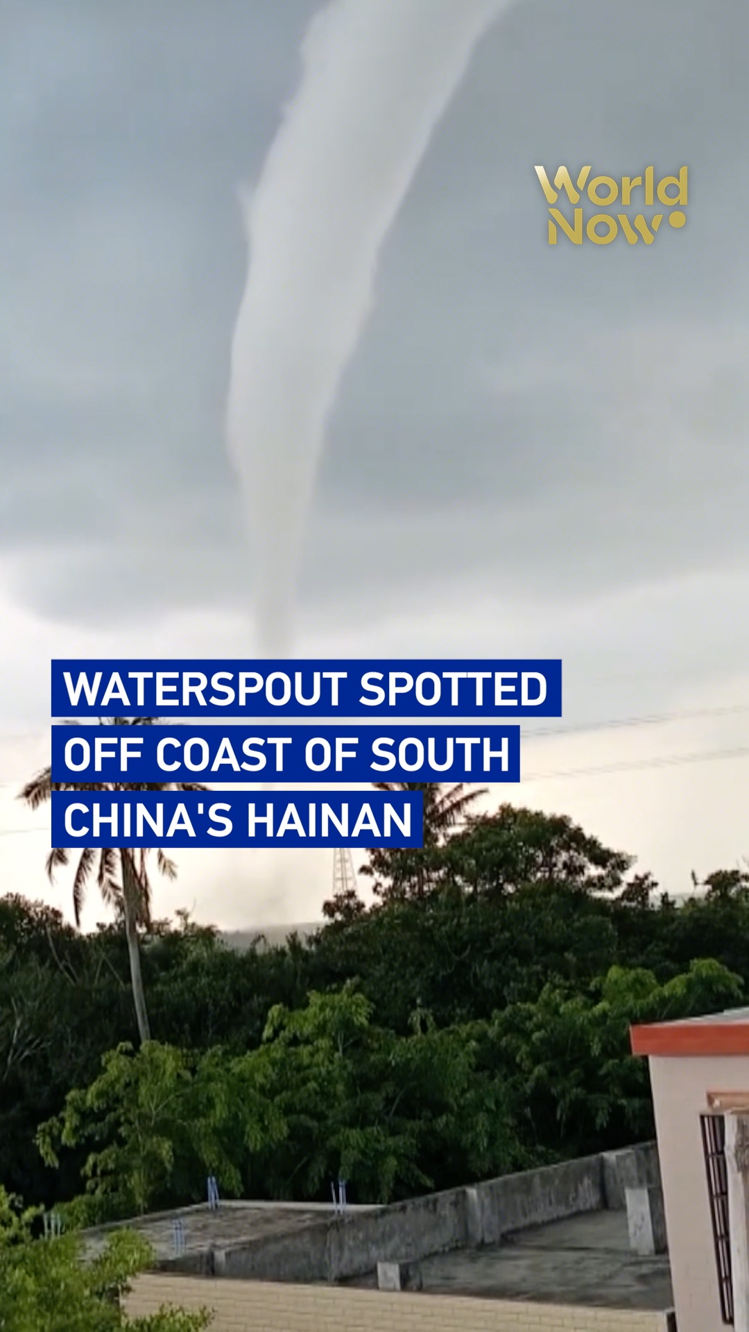 Waterspout spotted off coast of south China's Hainan