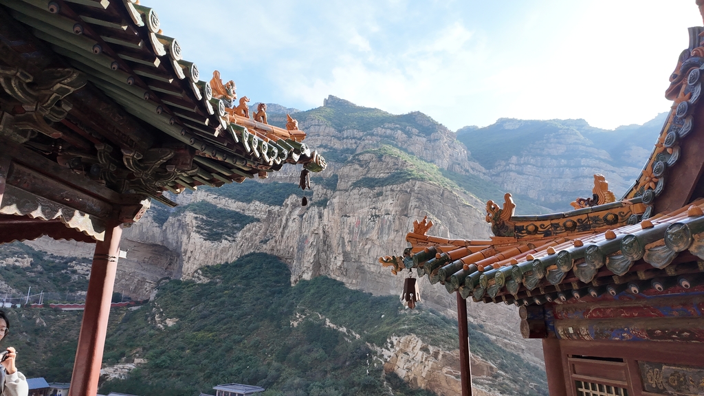 View from a level of the Hanging Temple (Xuankong Temple) in Datong, Shanxi Province, north China, July 28, 2026. /IC