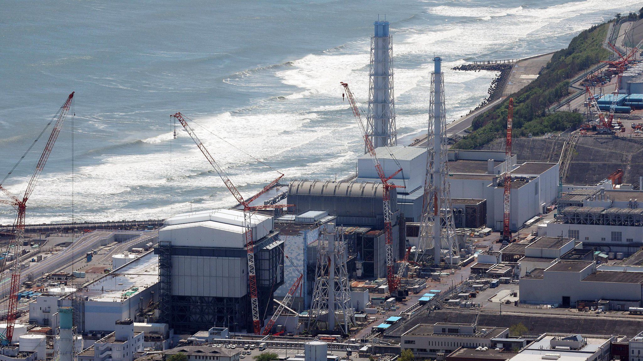 An aerial photo shows Tokyo Electric Power Company's Fukushima Daiichi Nuclear Power Plant in Fukushima Prefecture on May 2, 2026. /VCG