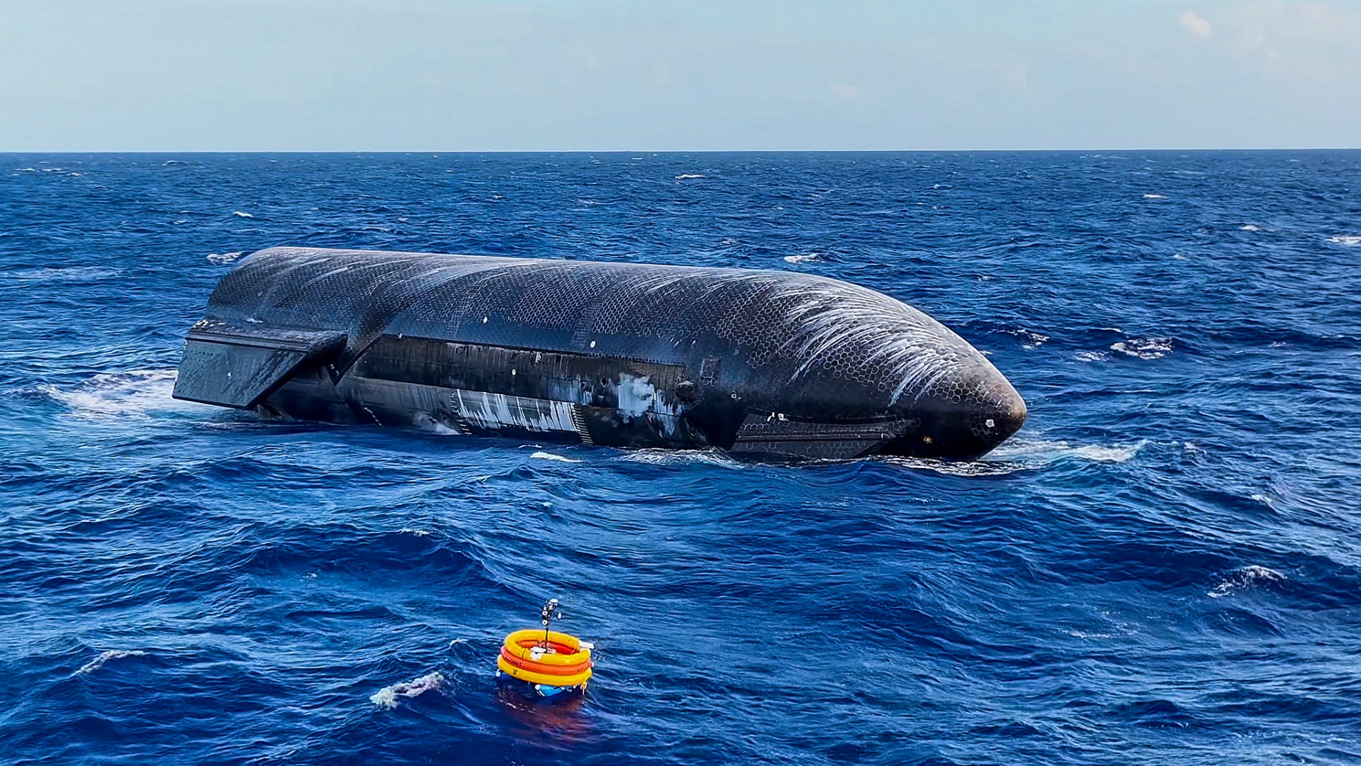 SpaceX Starship floats belly up 6 days after historic soft splashdown