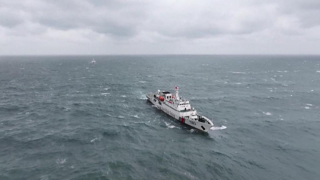 A file photo of China Coast Guard patrolling in the waters around China's Taiwan Island. /VCG