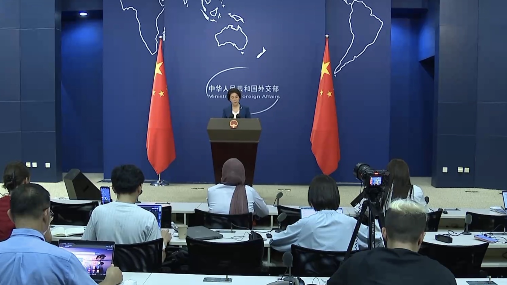 Chinese Foreign Ministry spokesperson Mao Ning answers questions at a regular press briefing in Beijing, China, July 31, 2026. /CMG