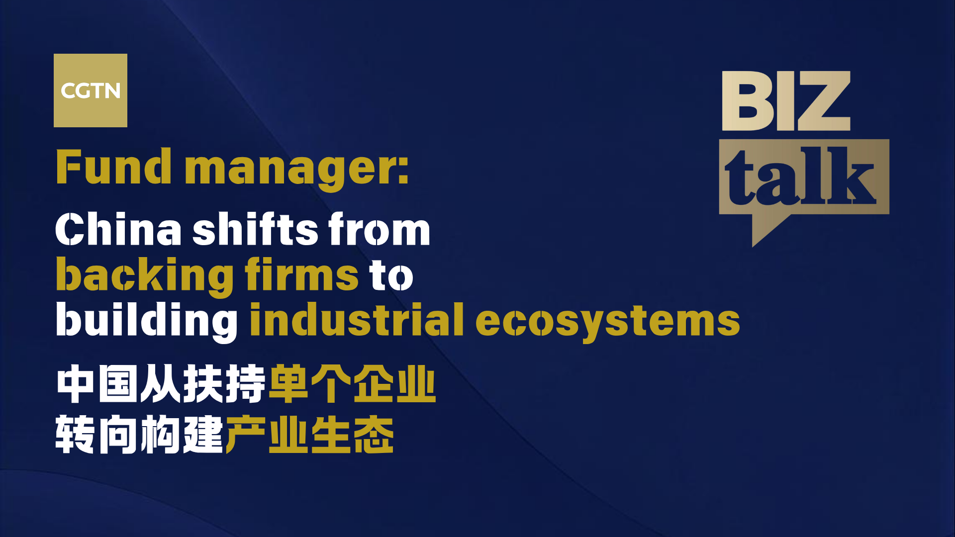 Fund manager: China shifts from backing firms to building ecosystems