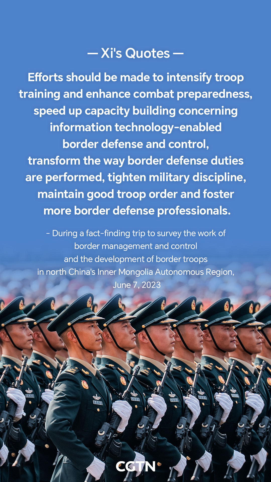 President Xi Jinping's key quotes on building a strong military