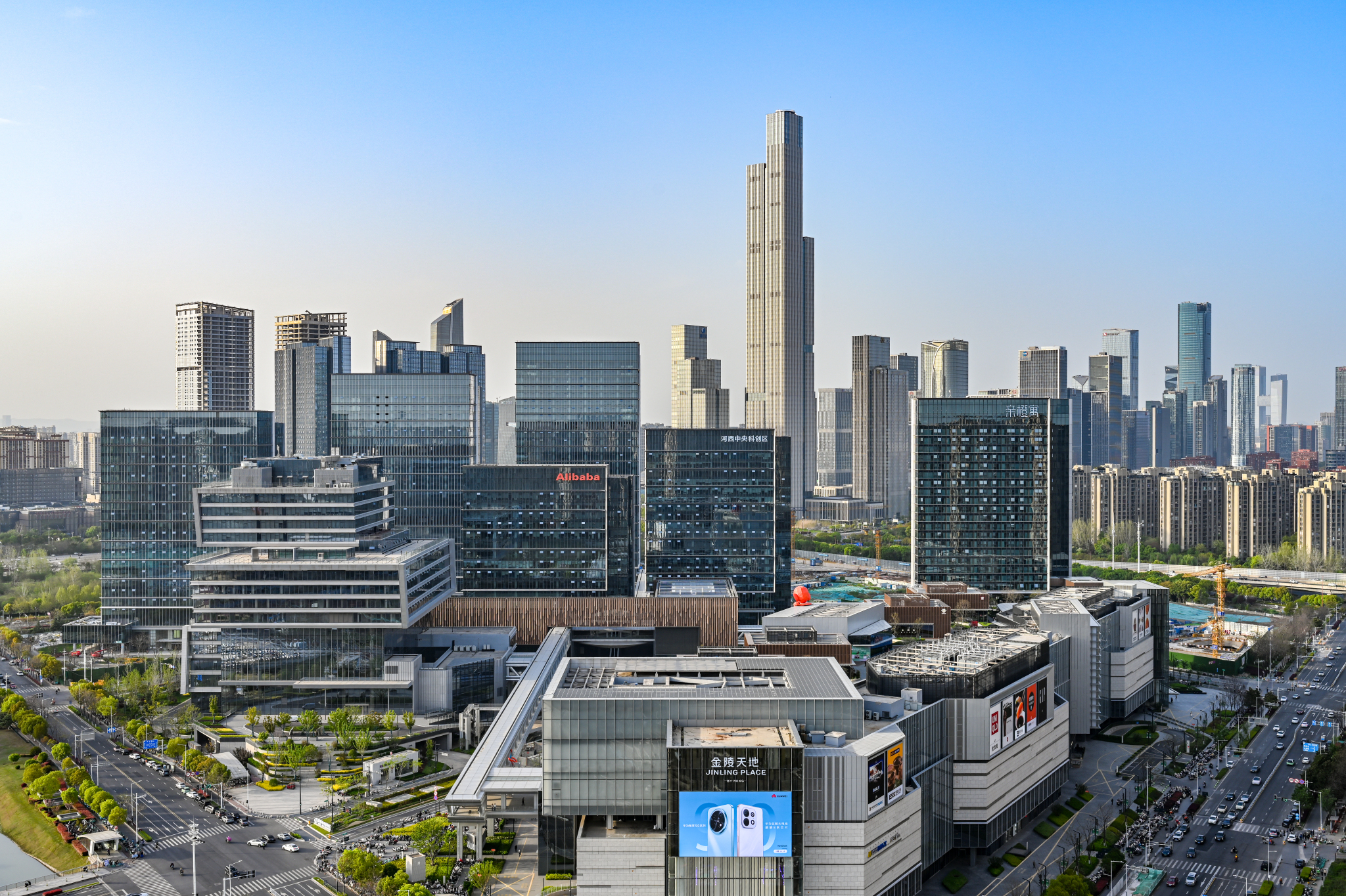 The modern urban skyline of the Huanan South area in Nanjing, Jiangsu Province, May 31, 2026. /VCG