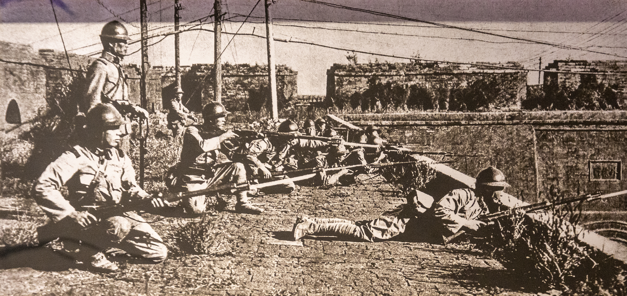This file photo, exhibited in the Museum of the Communist Party of China, shows the Japanese Kwantung Army launching its attack against Chinese army in Shenyang, Liaoning Province, on September 19, 1931. /CFP