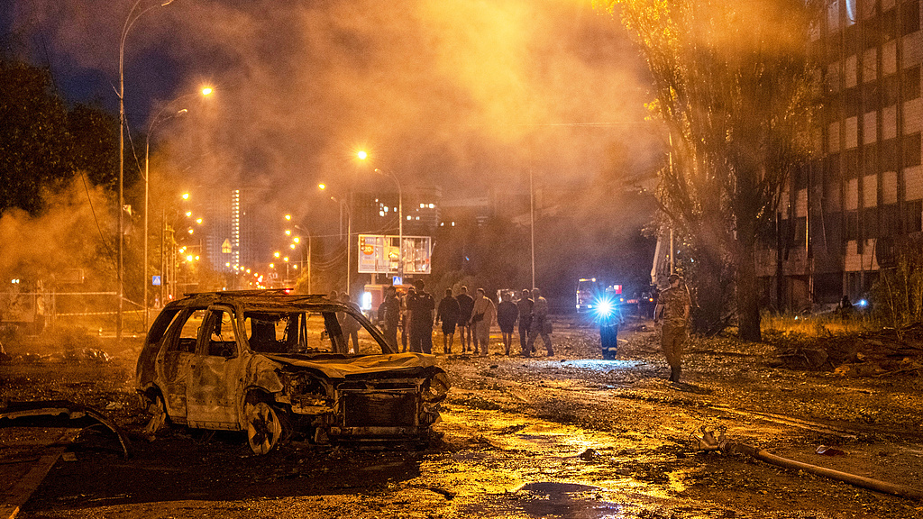 At least 9 killed in Russian strike on Kyiv, officials say