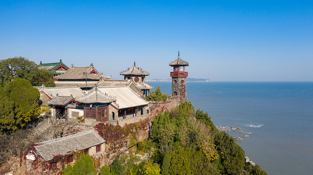 A view of the Penglai Pavilion Tourism Area in Yantai, east China's Shandong Province. /VCG