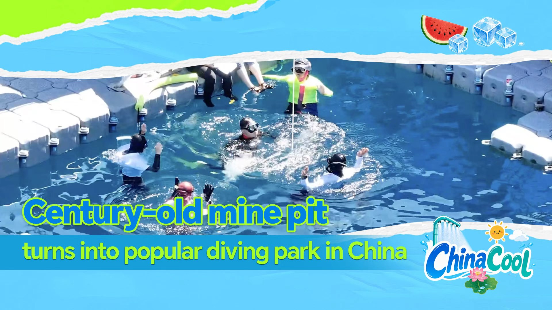 Century‑old mine pit turns into popular diving park in China