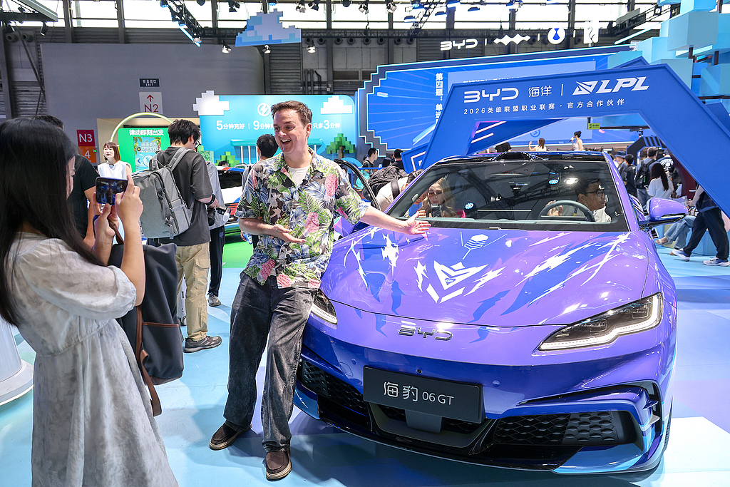 The BYD booth at the 2026 ChinaJoy held in Shanghai from July 31 to August 1. /VCG