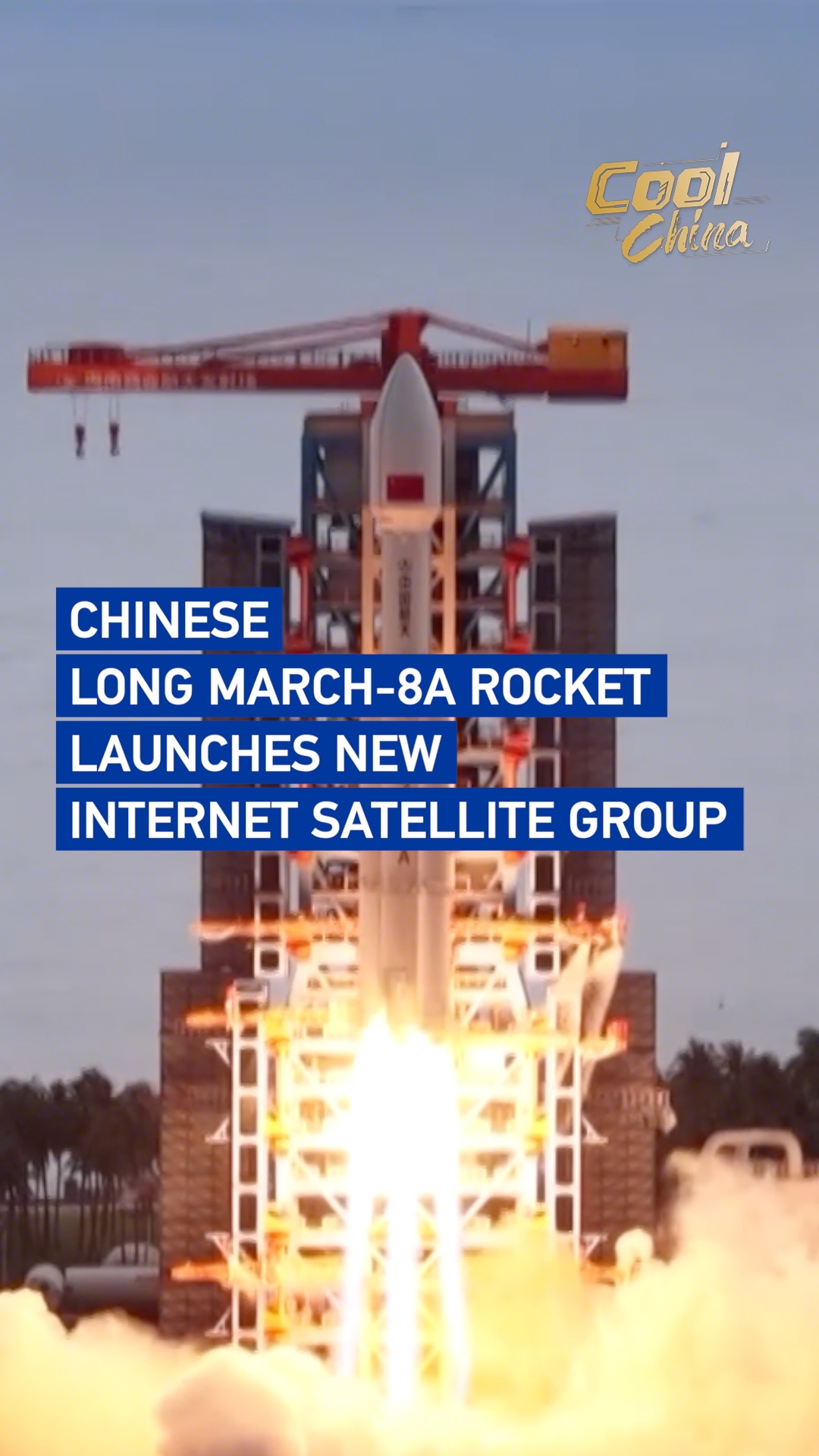 Chinese Long March-8A rocket launches new internet satellite group