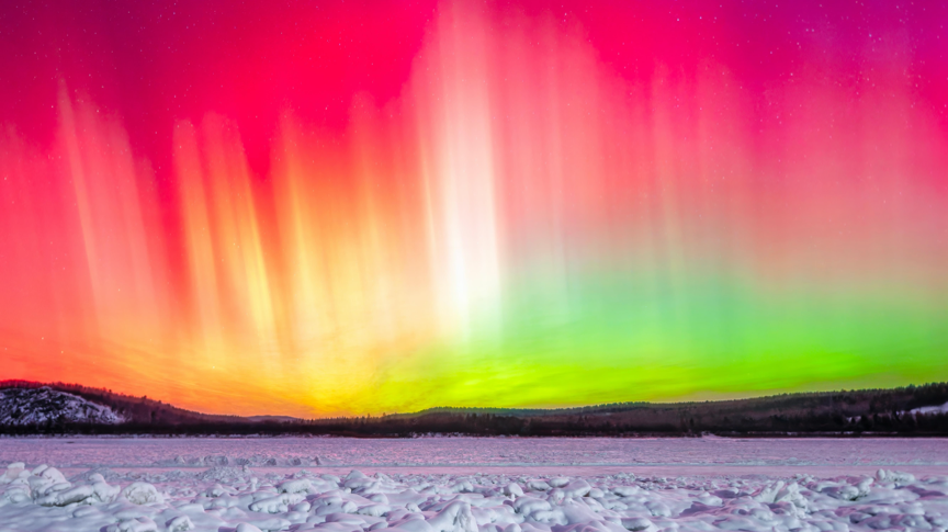 Aurora illuminates the night sky, Mohe, northeast China's Heilongjiang Province. /CMG