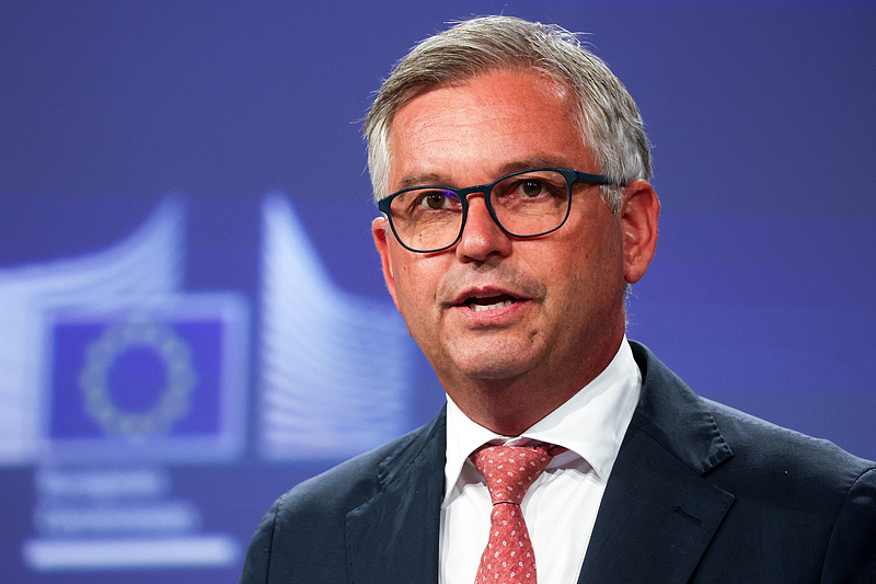 European Commissioner for Internal Affairs and Migration Magnus Brunner speaks during a press conference following an online meeting of European Union interior ministers at the European Commission in Brussels, Belgium, August 4, 2026. /VCG