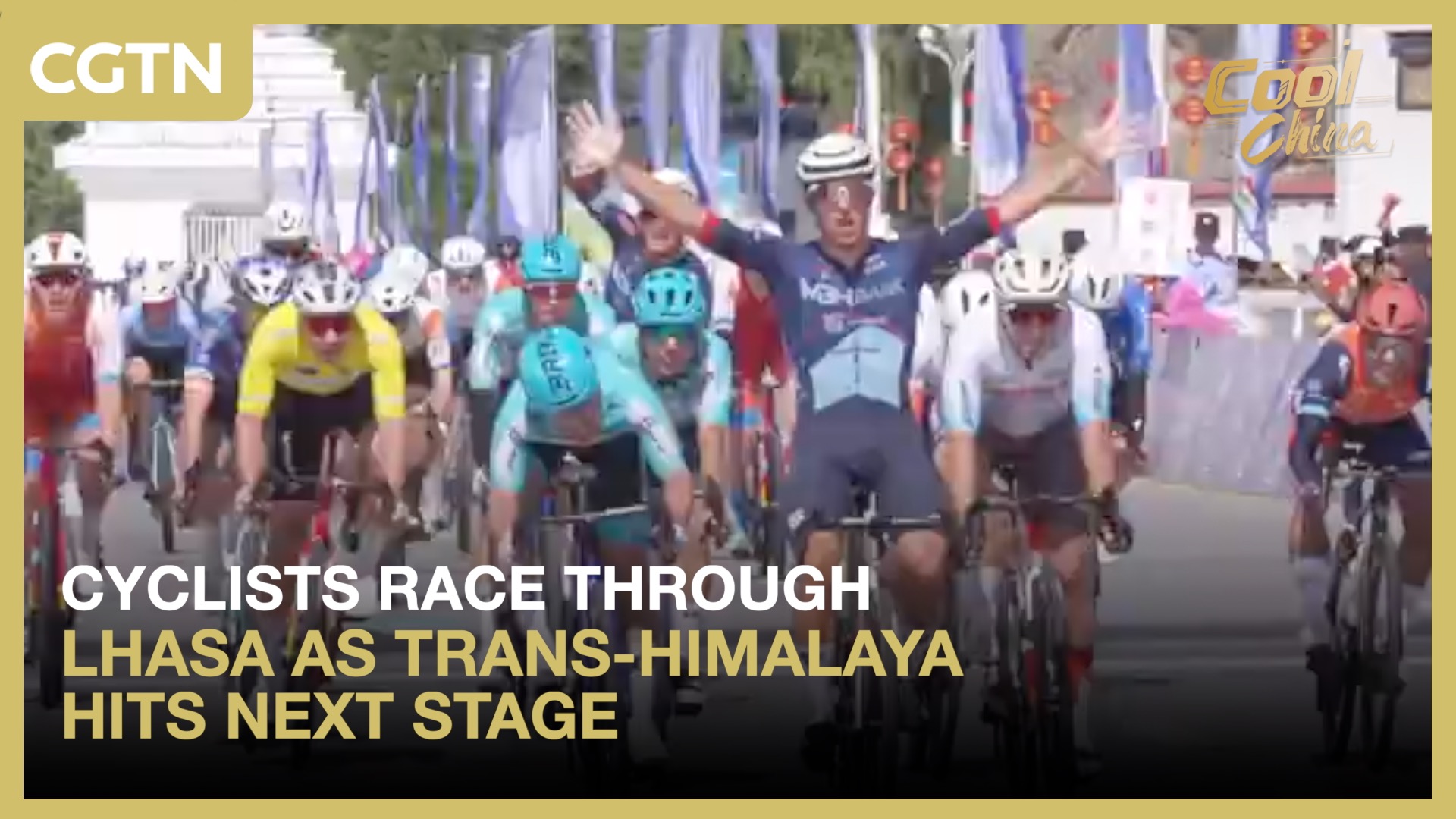 Cyclists race through Lhasa as Trans-Himalaya hits next stage