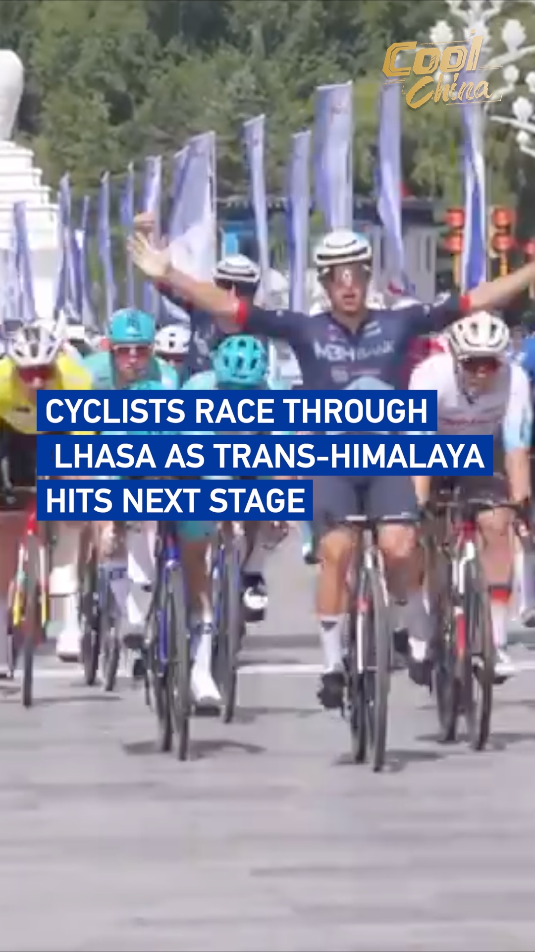 Cyclists race through Lhasa as Trans-Himalaya hits next stage
