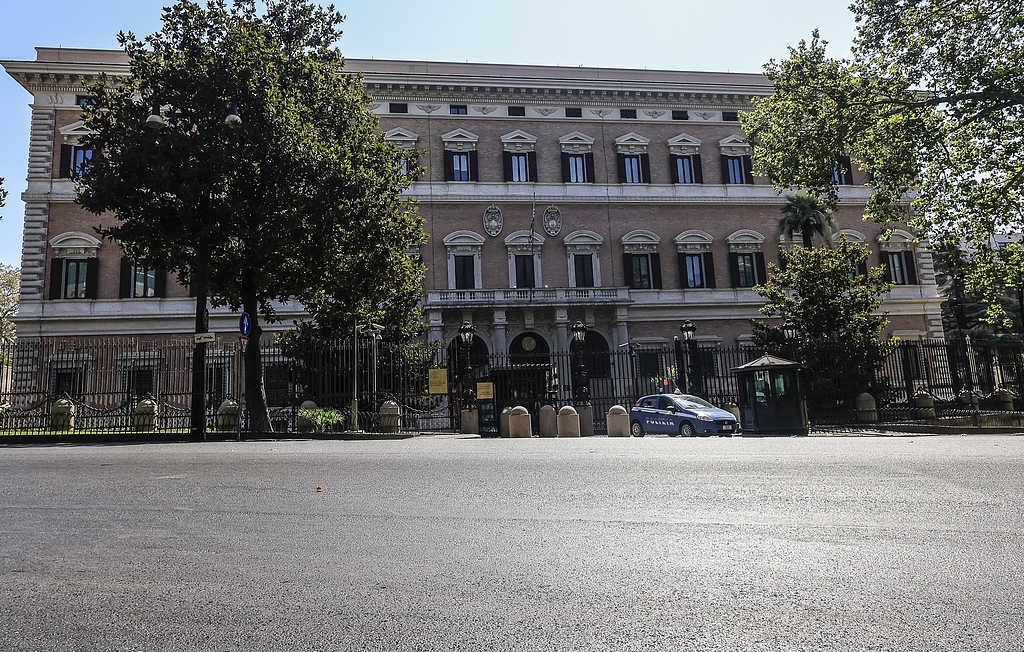 A view of the US Embassy in Rome as Lebanon and Israel hold the seventh round of US-mediated direct negotiations, August 4, 2026. /VCG
