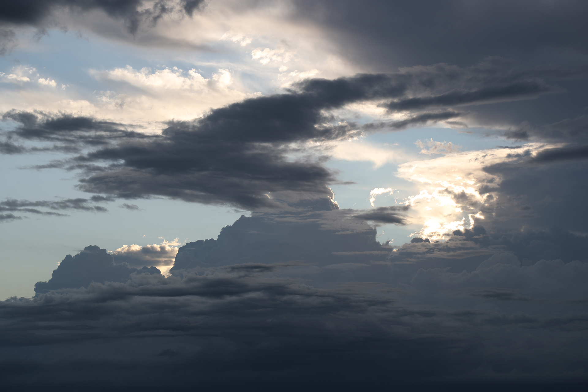 Dramatic clouds are seen at sunset over Heishantou Town, Hulunbuir, Inner Mongolia. /CGTN