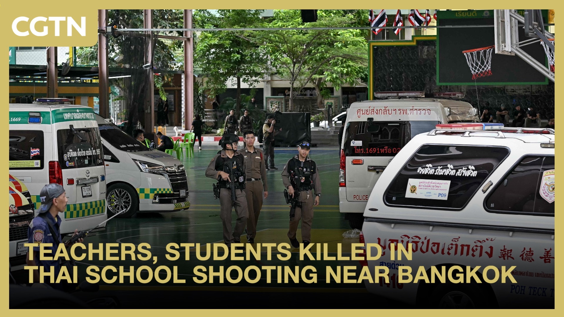 Teachers, students killed in Thai school shooting near Bangkok