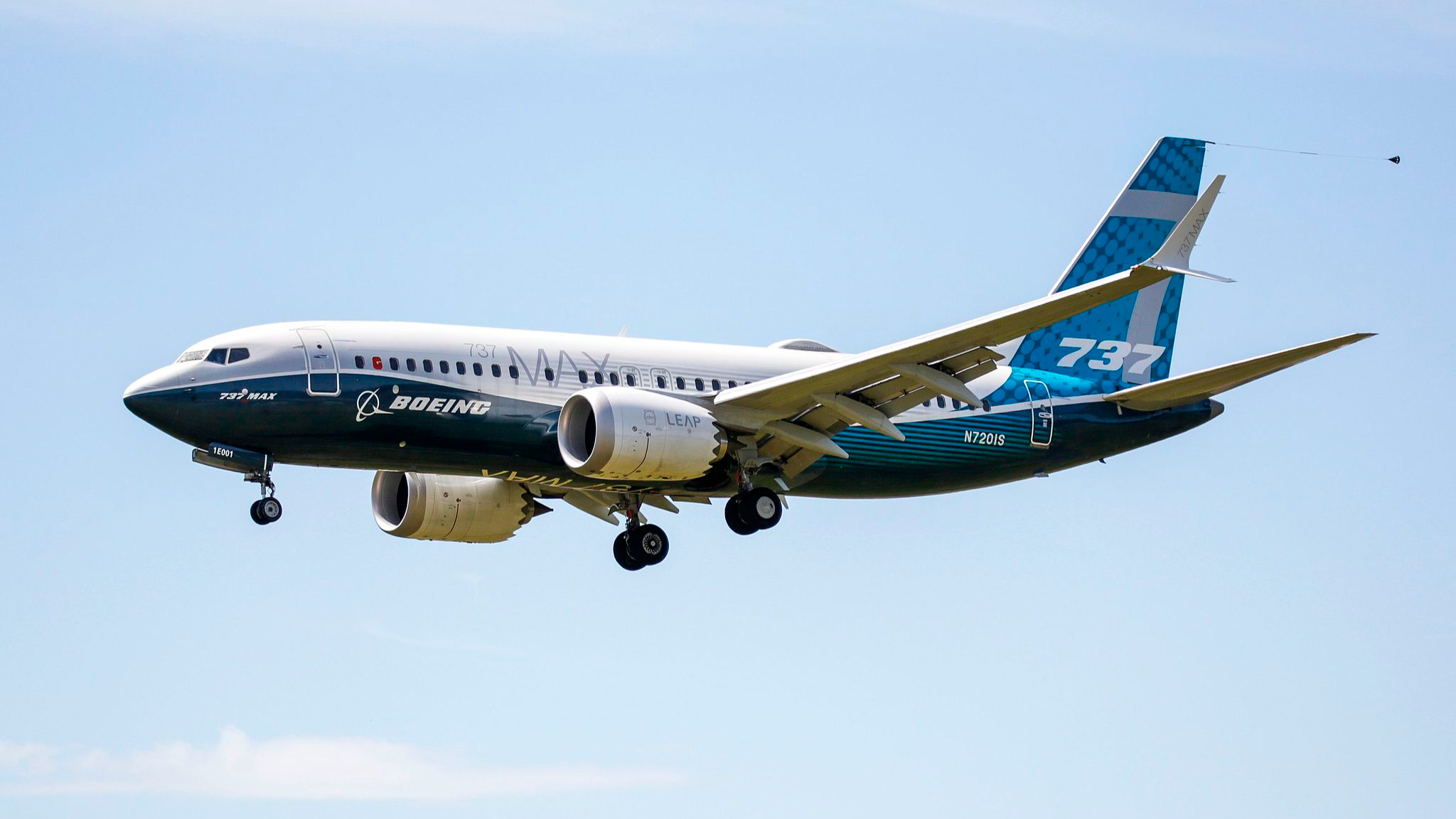 A Boeing 737 MAX jet lands after a FAA test flight in Seattle, US, June 29, 2020. /VCG