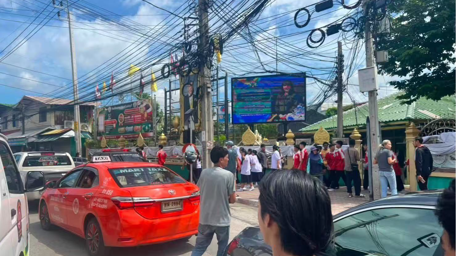 Emergency services provide assistance after a school shooting in Nonthaburi Province, Thailand, August 7, 2026. /Via Fire & Rescue Thailand