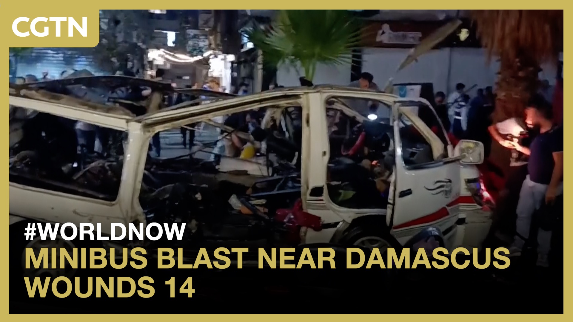 Minibus blast near Damascus wounds 14