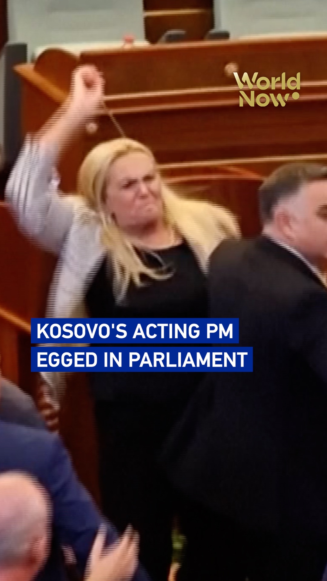 Kosovo's acting PM egged in parliament