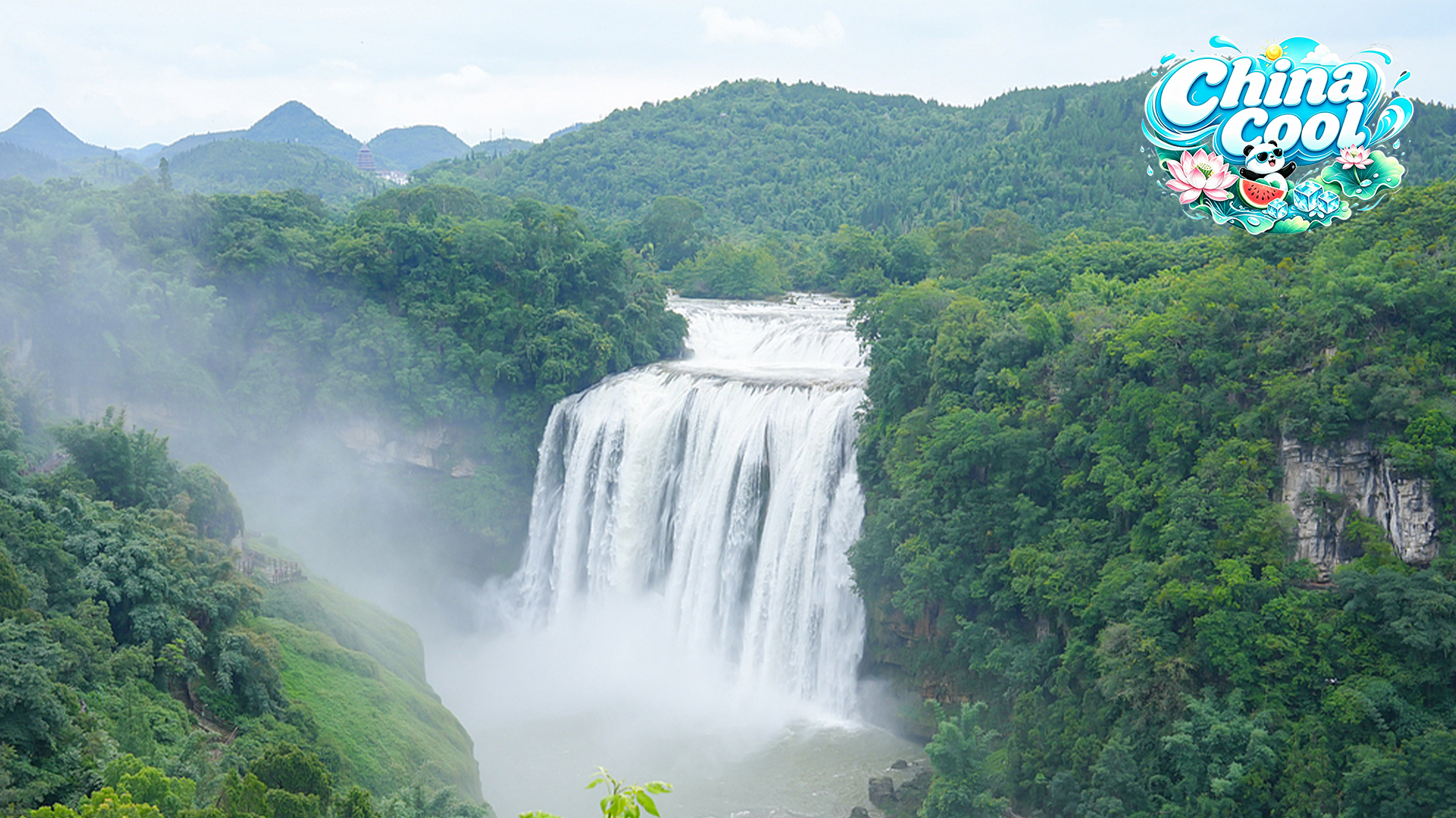Live: Witness China's largest waterfall, Huangguoshu Waterfall