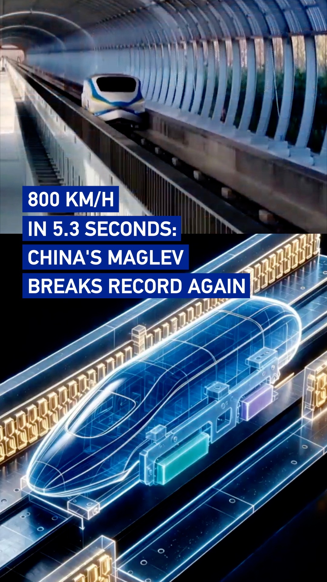 800 km/h in 5.3 seconds: China's maglev sets another record