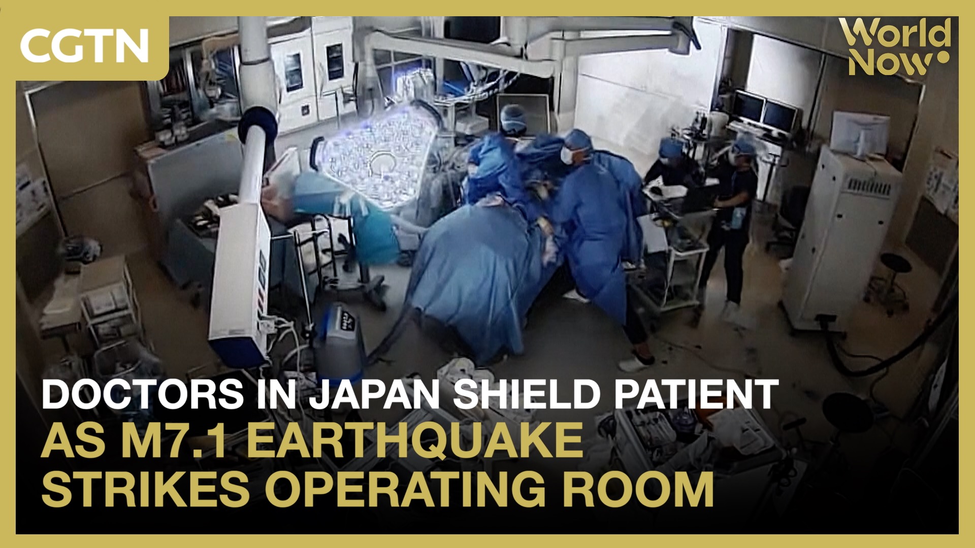 Doctors in Japan shield patient as M7.1 earthquake strikes operating room