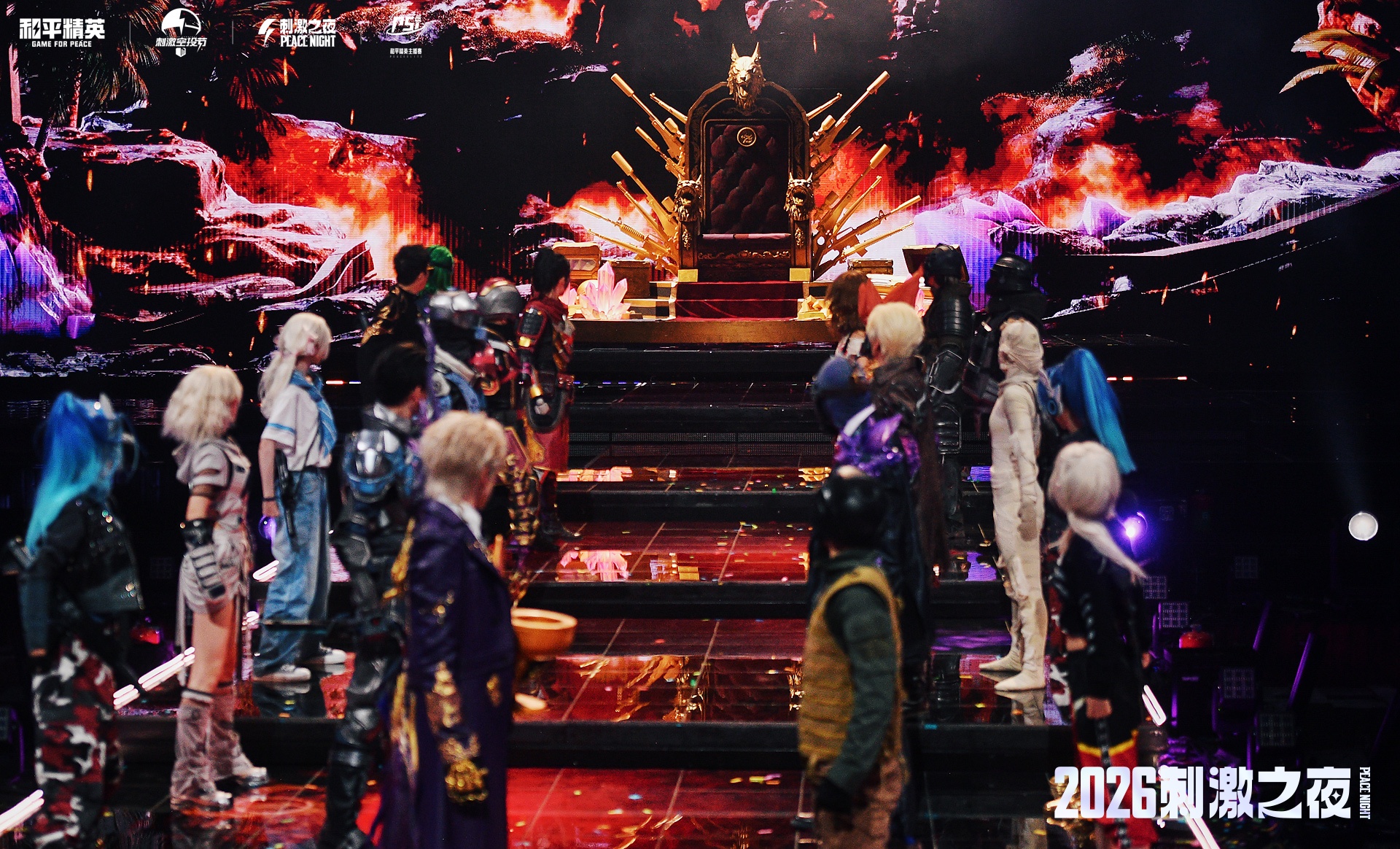 Immersive live performances take place onstage at the Peace Night event.