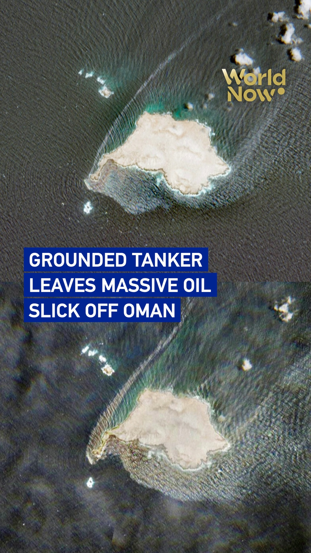 Grounded Russian tanker leaves massive oil slick off Oman