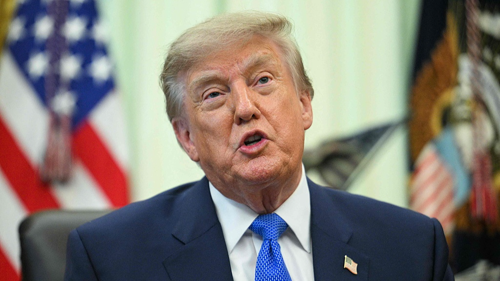 US President Donald Trump speaks in the Oval Office of the White House in Washington, DC, US, August 10, 2026. /VCG