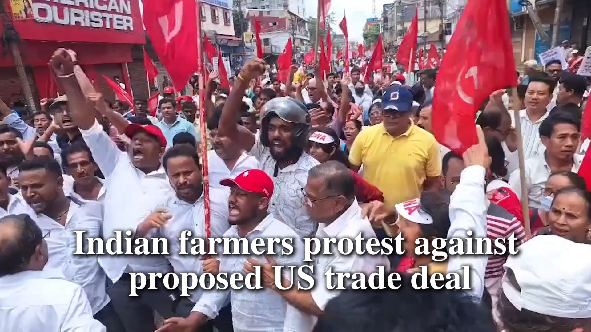 Indian farmers protest against proposed US trade deal