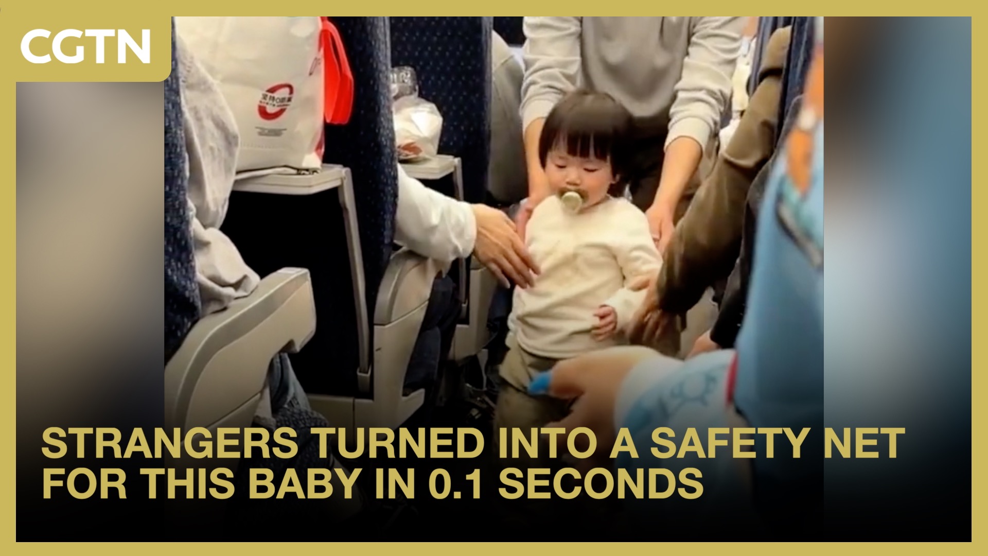 Strangers turned into a safety net for this baby in 0.1 seconds