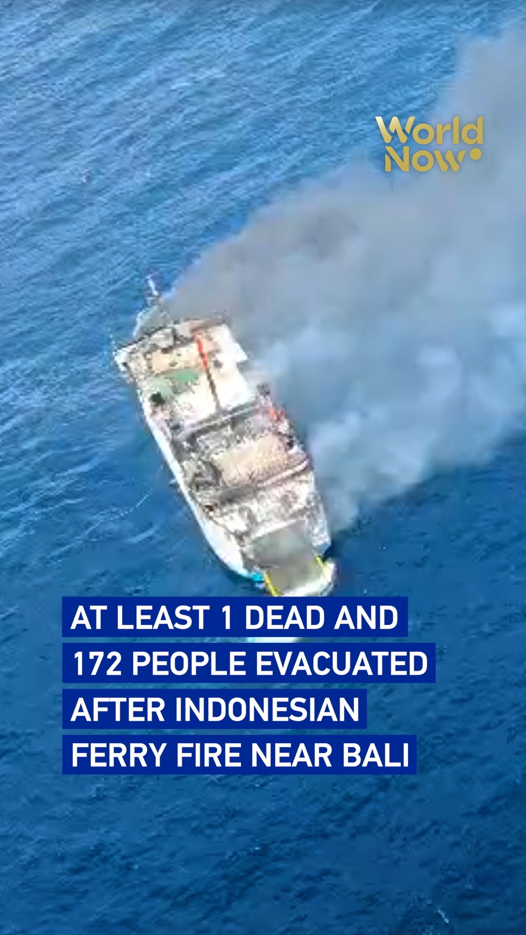 At least 1 dead and 172 people evacuated after ferry fire near Bali