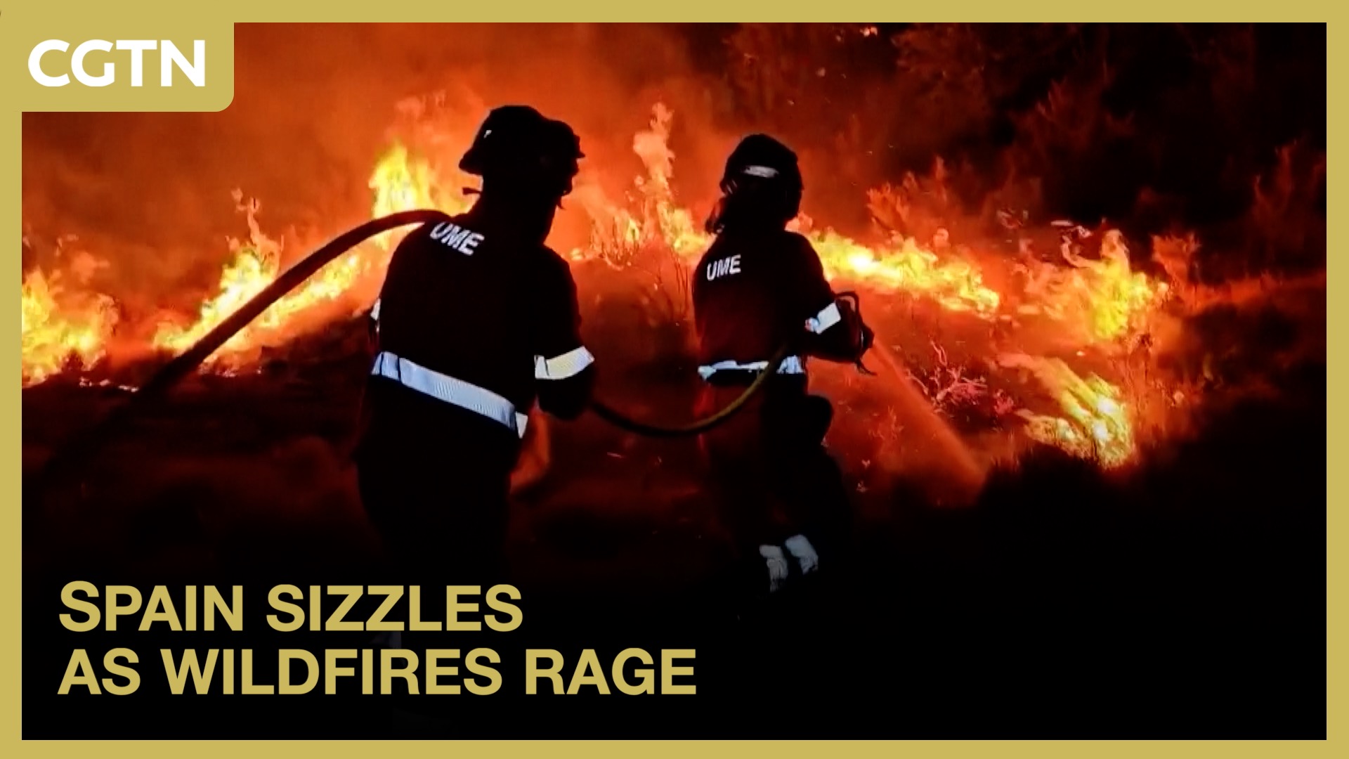 Authorities in Spain issue heat warnings as wildfires rage