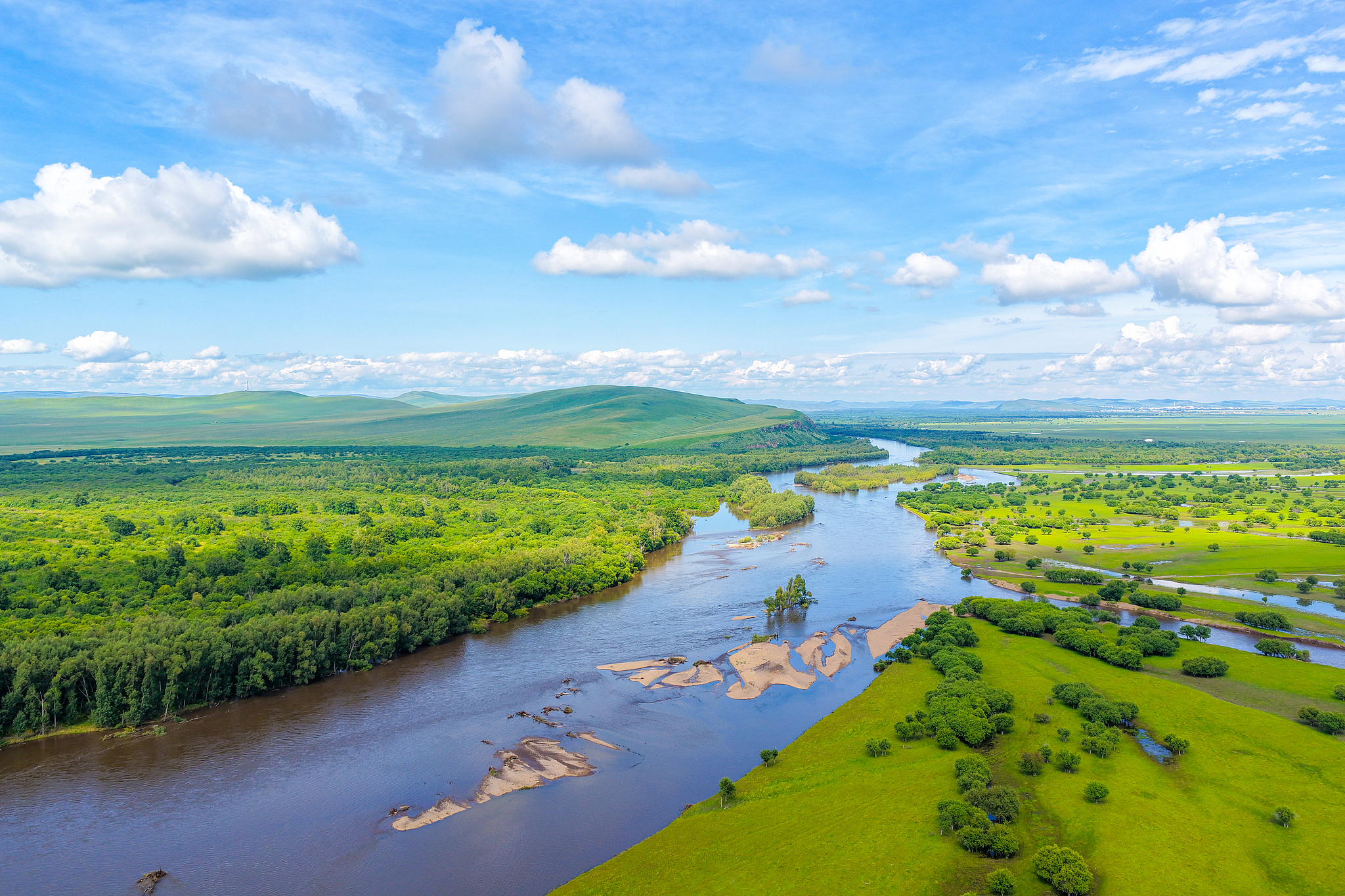 A view of Ergun Wetland in Hulunbuir, Inner Mongolia Autonomous Region, July 29, 2026. /VCG